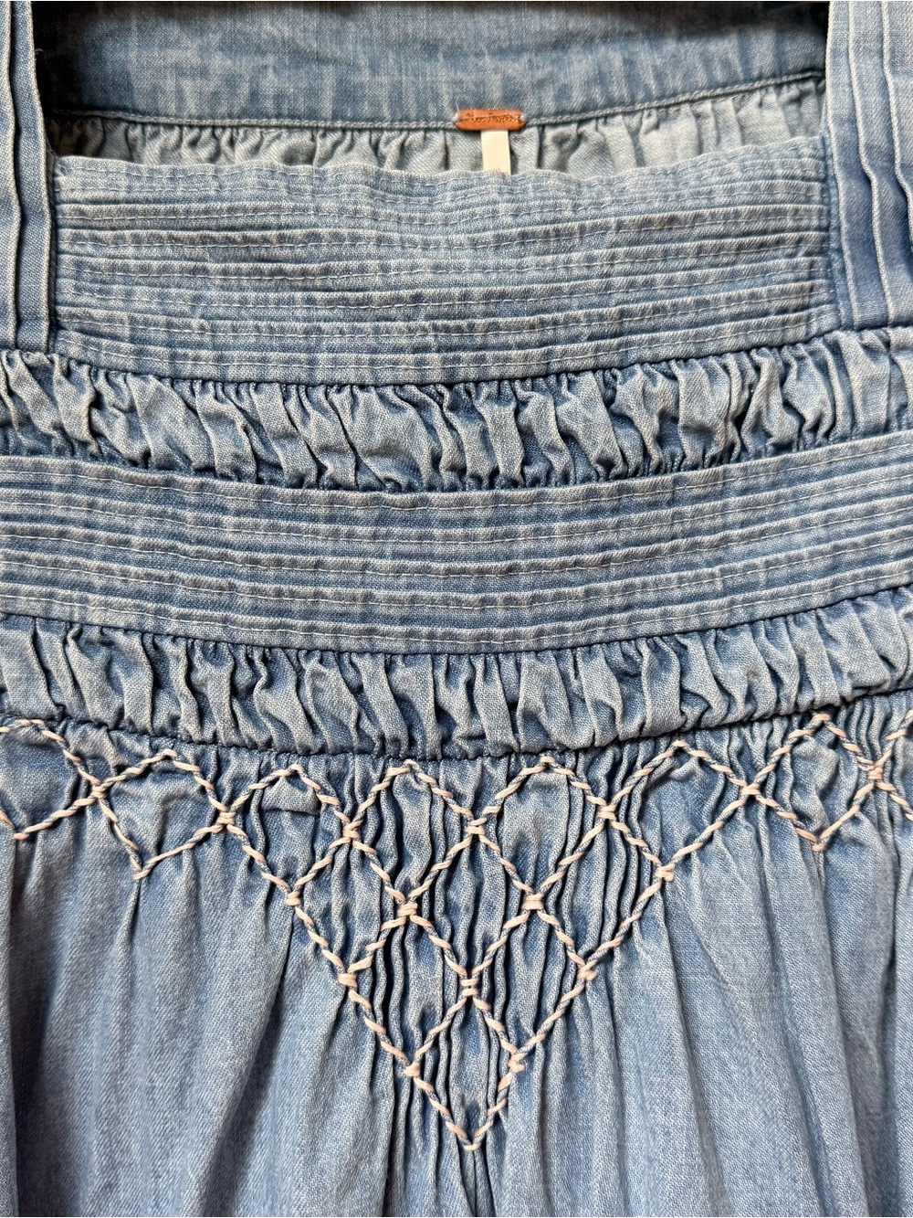 Free People Light Blue Denim Tunic Dress - Picture 2 of 7